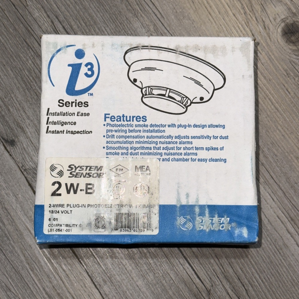 System Sensor 2W-B Smoke Detector 2-Wire White - Same Day Shipping- NEW